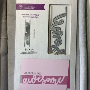 Crafters Companion stamp and die set “Connecting Awesome”